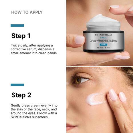 P-TIOX Anti-Wrinkle Peptide Cream for deep-set wrinkle and pore reduction